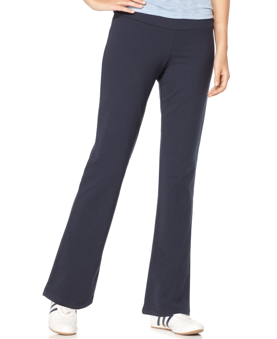 Style&co. Sport Petite Pants, Tummy Panel Slimming Straight Leg Pull