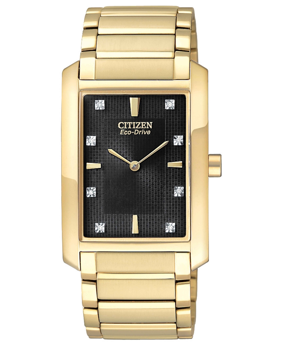 Citizen Watch, Mens Eco Drive Palidoro Diamond Accent Two Tone