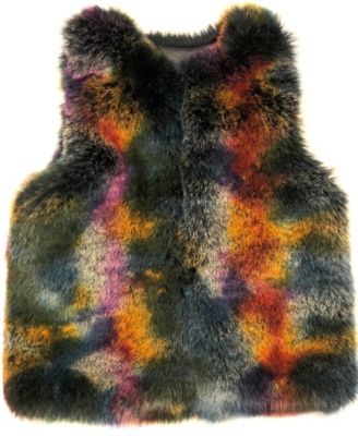 colorful fur vest