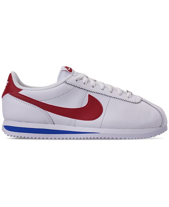 nike men's cortez basic leather casual sneakers from finish line