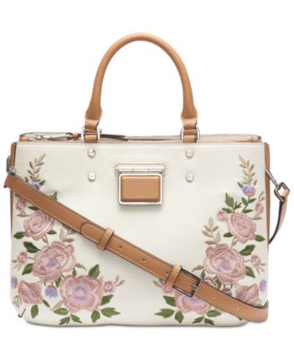 calvin klein floral satchel