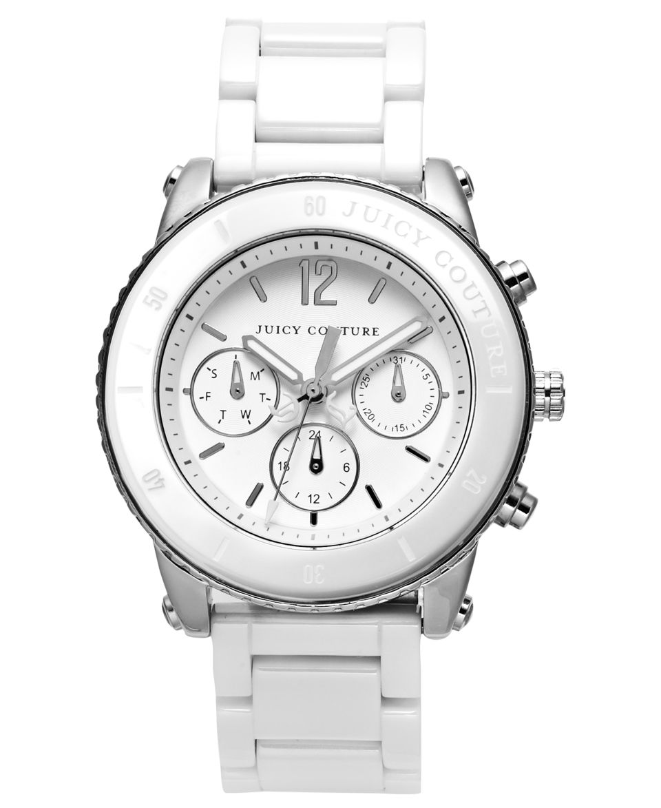 Juicy Couture Watch, Womens Pedigree White Ceramic Bracelet 38mm