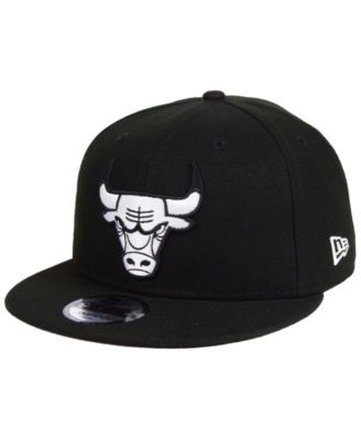 black and white bulls hat