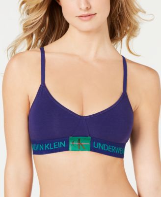 monogram logo unlined triangle bralette