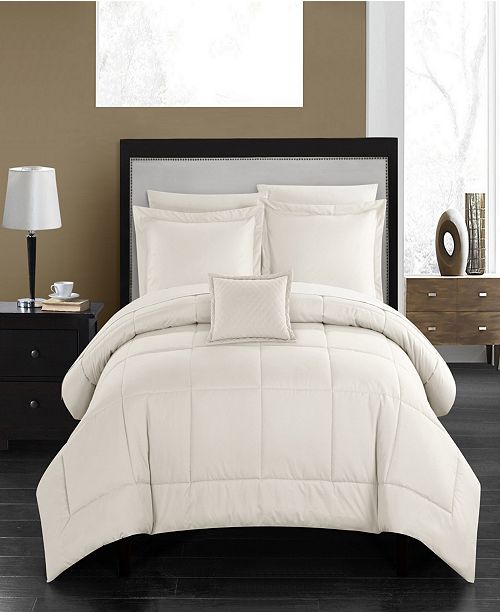 Chic Home Jordyn 6 Piece Twin Bed In A Bag Comforter Set Reviews Bed In A Bag Bed Bath Macy S