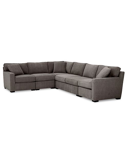 Furniture Radley 5 Pc Fabric Sectional Sofa With Apartment Sofa With Corner Piece Created For Macy S Reviews Furniture Macy S