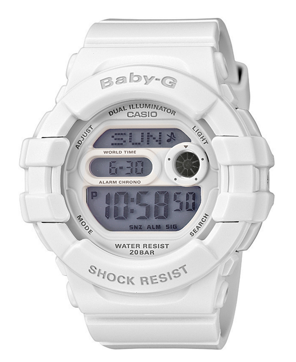 Baby G Watch, Womens Digital 3D Protection White Resin Strap 46x42mm