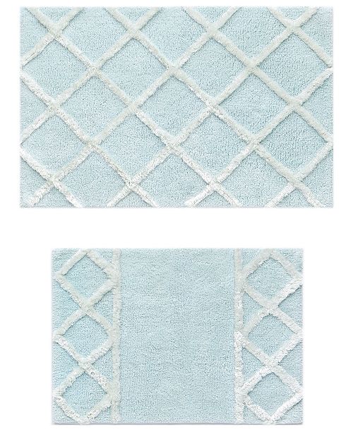 Sunham Diamond 2 Pc Cloud Blue Bath Rug Set Reviews Bath Rugs Bath Mats Bed Bath Macy S