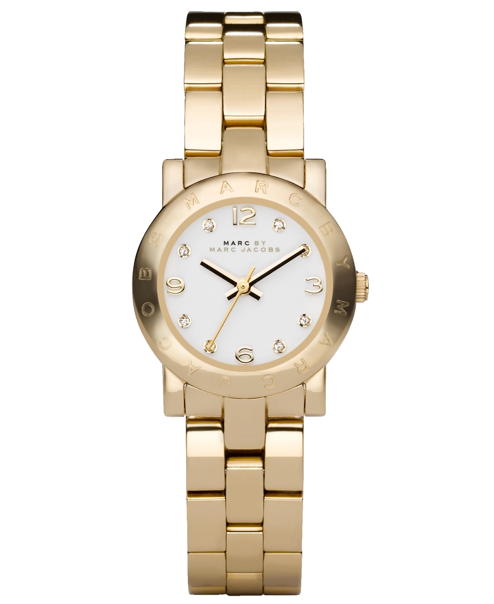 Marc by Marc Jacobs Watch, Womens Mini Amy Gold Tone Stainless Steel 