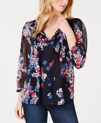 macy's tommy hilfiger women's blouses