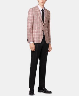 hugo boss checked blazer