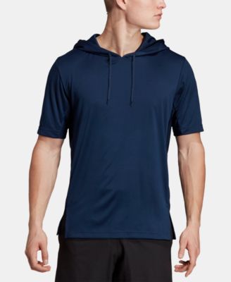 adidas short sleeve hoodie mens