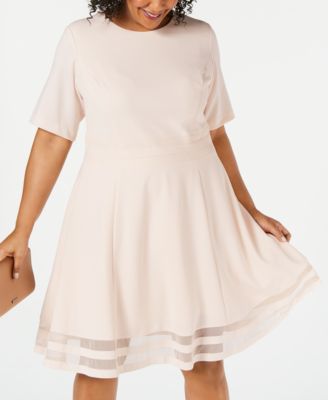 macy's calvin klein plus size dresses
