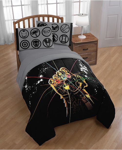 Marvel Avengers Infinity Wars Infinity Gauntlet Full Queen Comforter Set Reviews Comforters Fashion Bed Bath Macy S