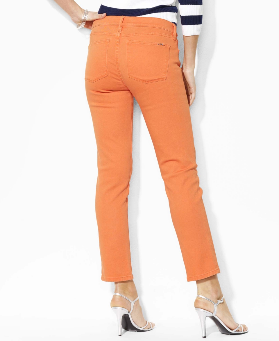   Jeans Co. Jeans, Slimming Modern Ankle Length, Palm Beach Orange Wash