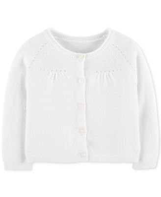 baby girl white cardigan sweater