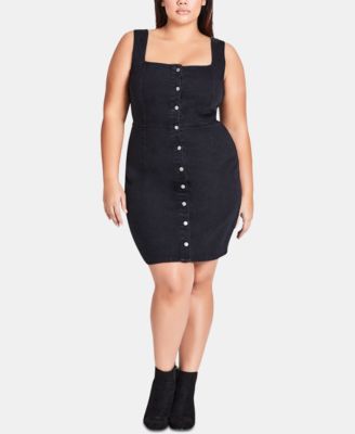 black denim dress plus size