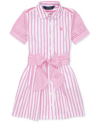 Polo Ralph Lauren Toddler Girls Striped Cotton Shirtdress & Reviews ...