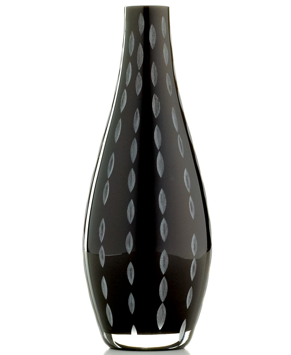 Sasaki Stitch Black Vase, 8.5   Collections   for the home