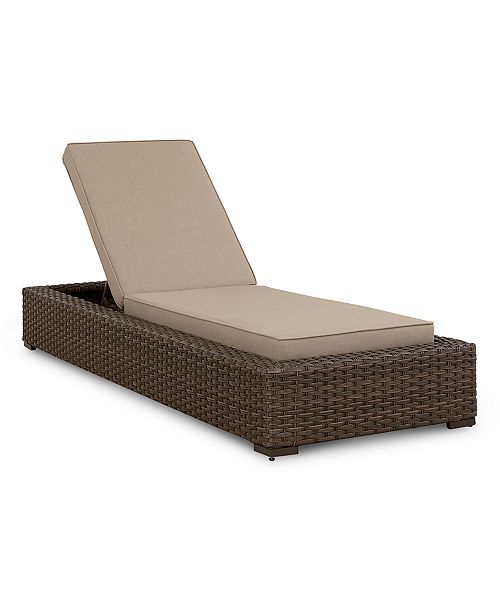 Furniture Camden Wicker Outdoor Chaise Lounge Created For Macy S Reviews Furniture Macy S