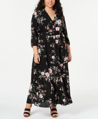 floral shirt dress plus size