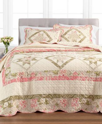 Star Patchwork Twin Bedspread, Created 