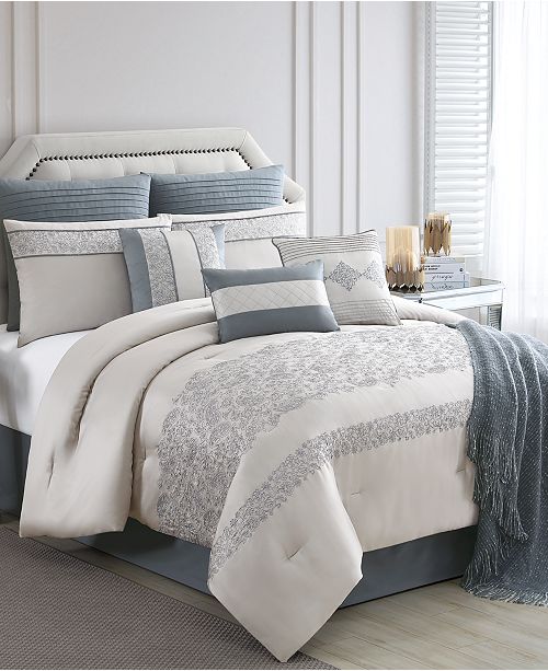 Hallmart Collectibles Siya 10 Pc California King Comforter Set Created For Macy S Reviews Bed In A Bag Bed Bath Macy S