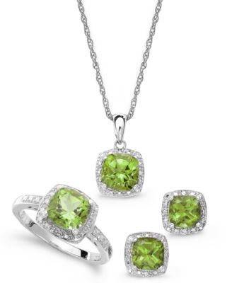 peridot necklace sterling silver