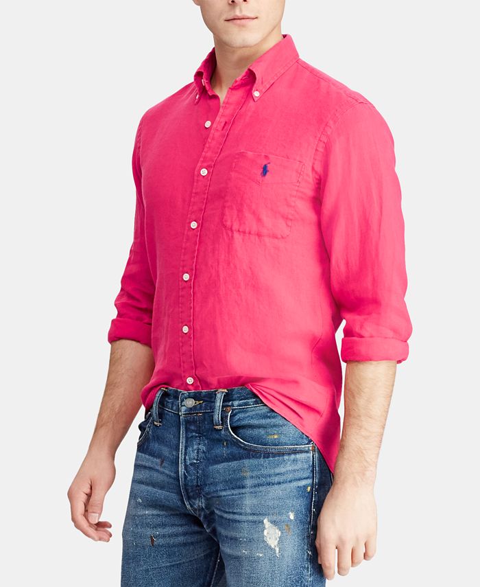 Polo Ralph Lauren Men's Big & Tall Classic Fit Linen Shirt & Reviews ...