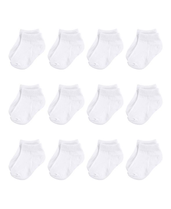 Hudson Baby Basic No Show Socks, 12Pack, White, 024 Months & Reviews Underwear & Socks