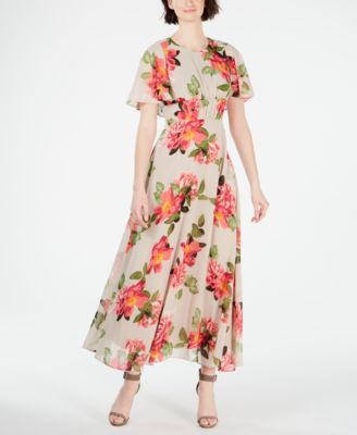 calvin klein floral maxi dress