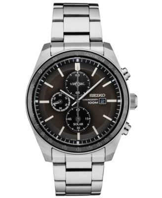 Seiko Men's Solar Chronograph Stainless 