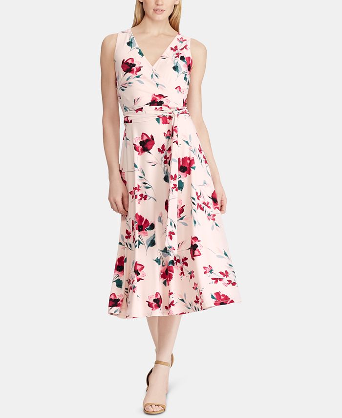 Lauren Ralph Lauren Floral Surplice Jersey Dress & Reviews - Dresses ...
