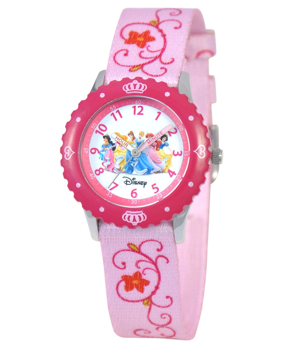 Disney Watch, Kids Princess Time Teacher Printed Nylon Strap 31mm
