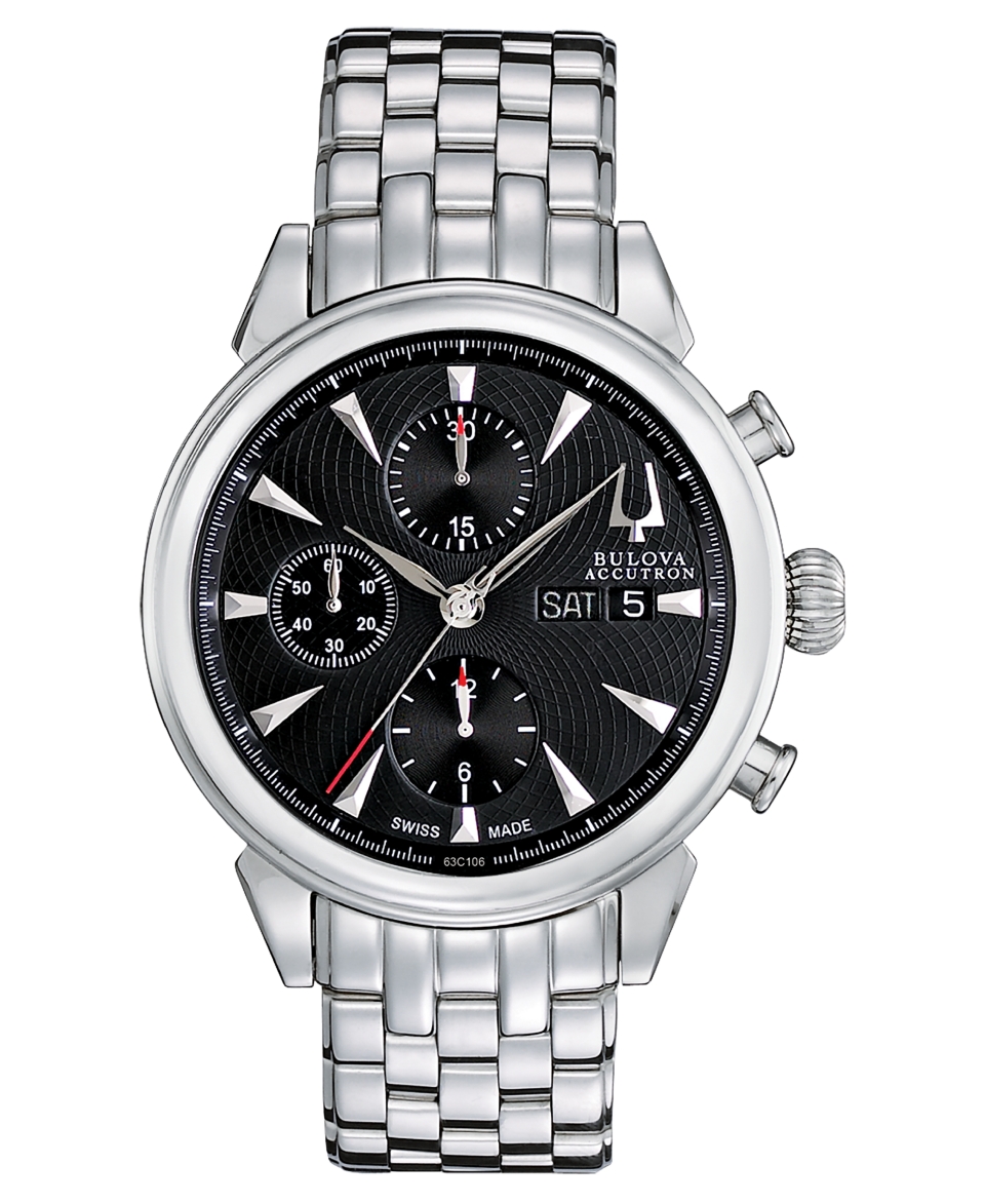 Bulova Accutron Watch, Mens Swiss Automatic Chronograph Gemini