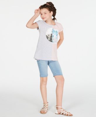 girls denim bermuda shorts
