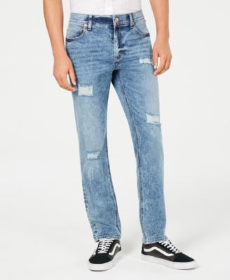 mens ripped jeans straight fit