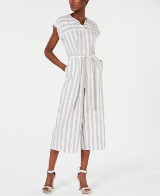 calvin klein striped jumpsuit
