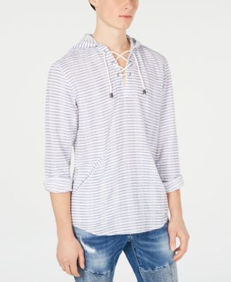 mens lace up top