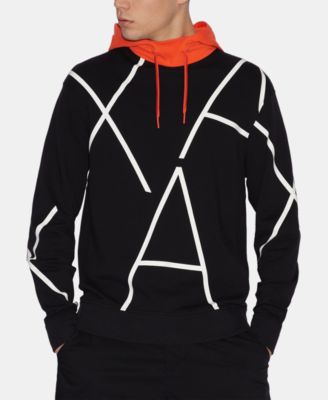 orange armani exchange hoodie