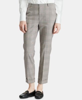 glen plaid skinny pants