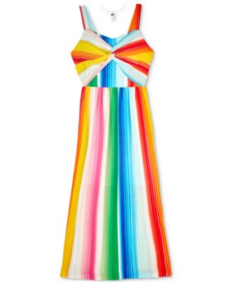 girls rainbow stripe dress