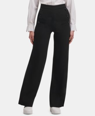 macys womens black pants