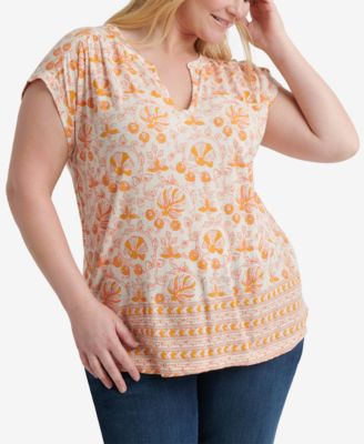 lucky brand plus size tops macys