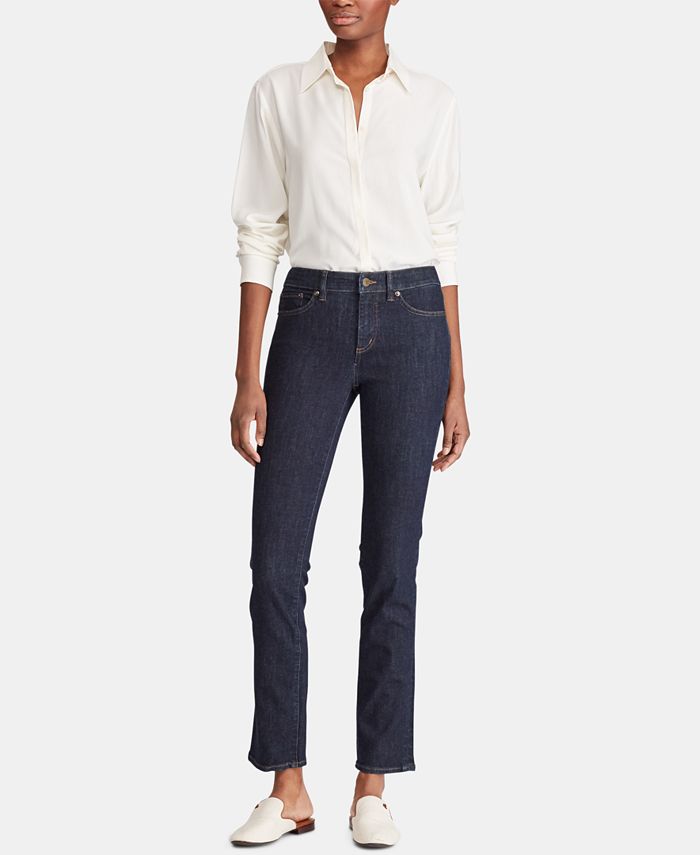 Lauren Ralph Lauren Petite Premier Straight Curvy Jeans & Reviews - Jeans - Petites - Macy's