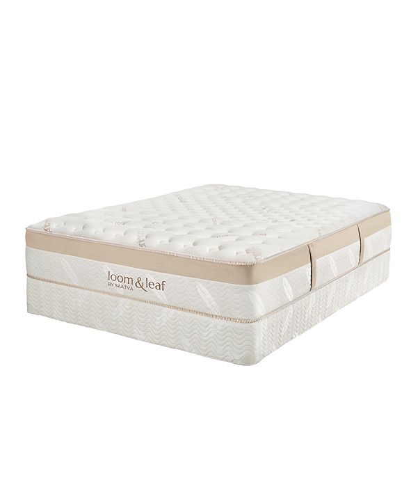 Saatva Loom & Leaf 12" Relaxed Firm Mattress Set Queen & Reviews