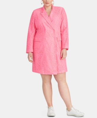pink blazer dress plus size