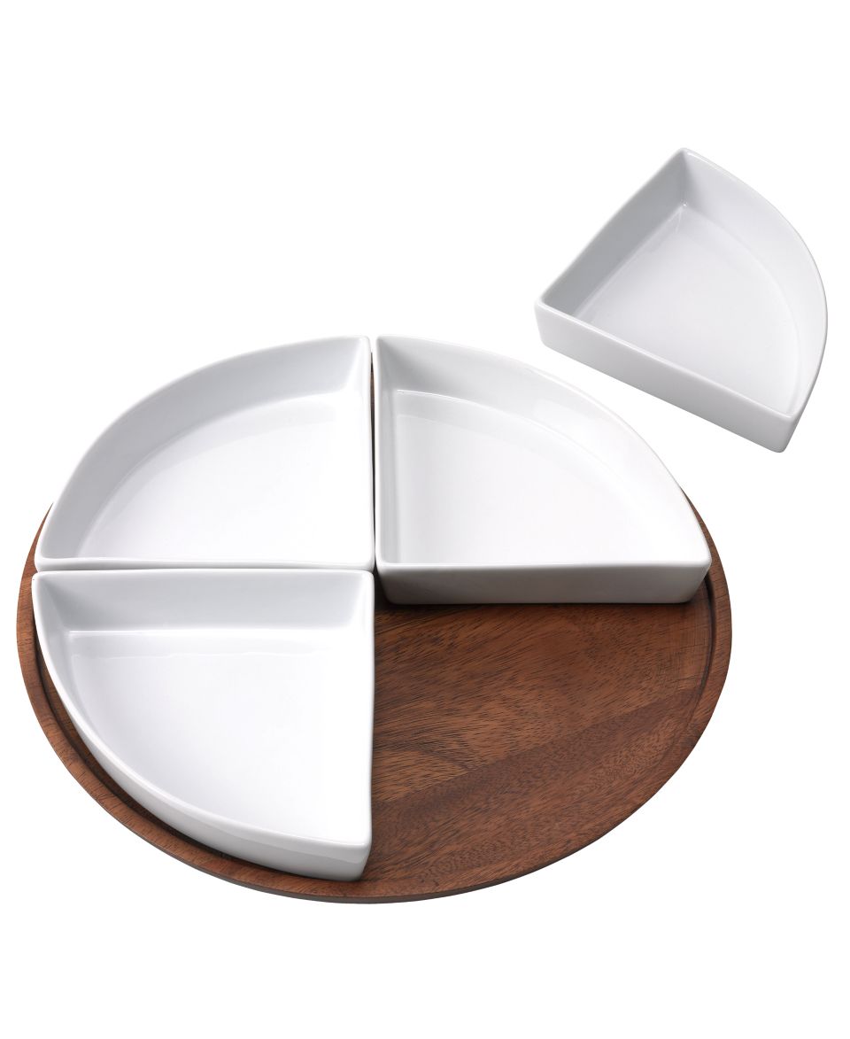 The Cellar Serveware, Acacia Wood Curved Chip and Dip   Serveware