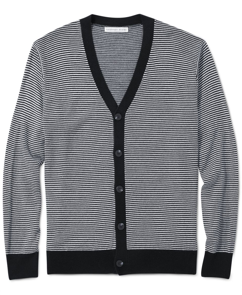 Geoffrey Beene Sweater, Pencil Stripe Cardigan Sweater