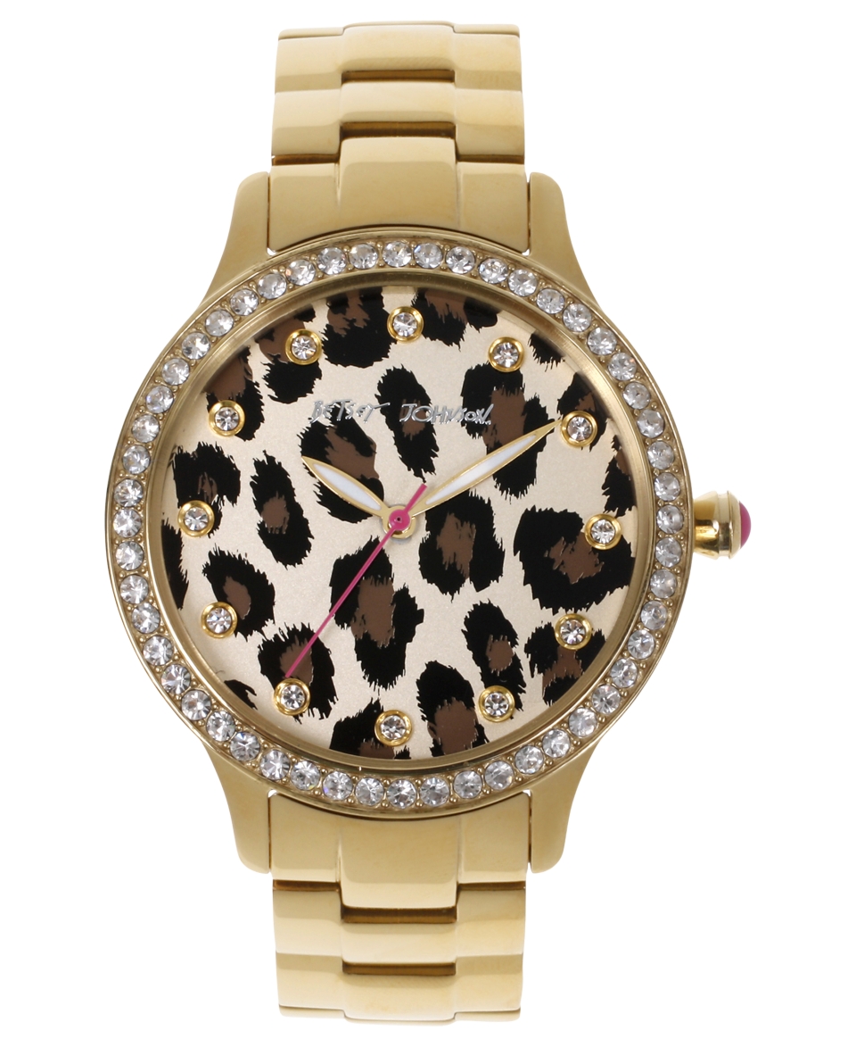 Betsey Johnson Watch, Womens Gold Tone Stainless Steel Bracelet 40mm BJ00157 08   Watches   Jewelry & Watches